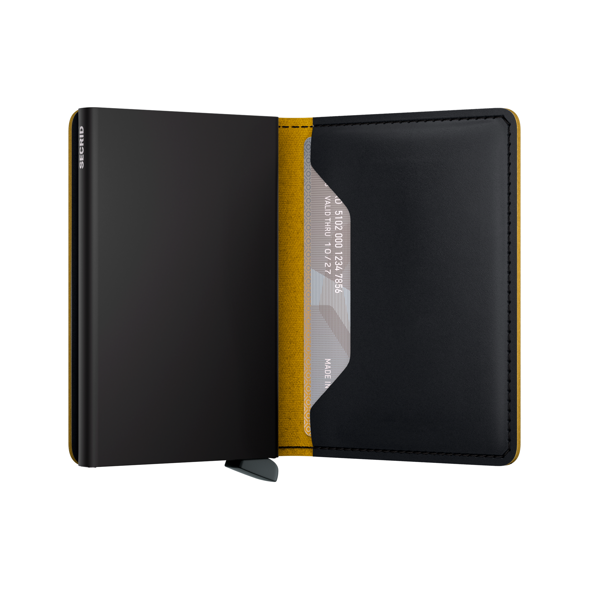 Slimwallet Matte - Black & Ochre
