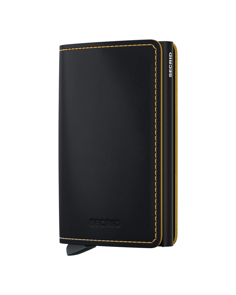 Slimwallet Matte - Black & Ochre