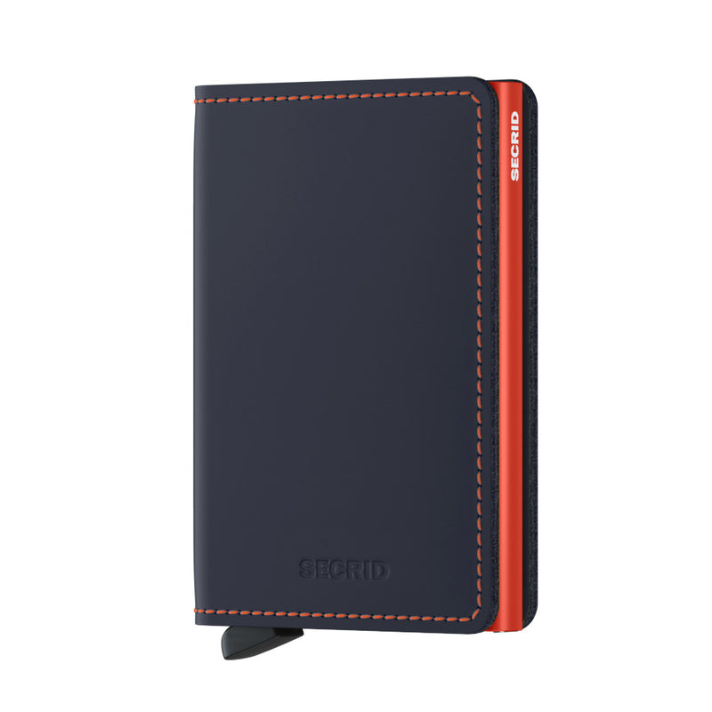 Slimwallet Matte - Night Blue & Orange