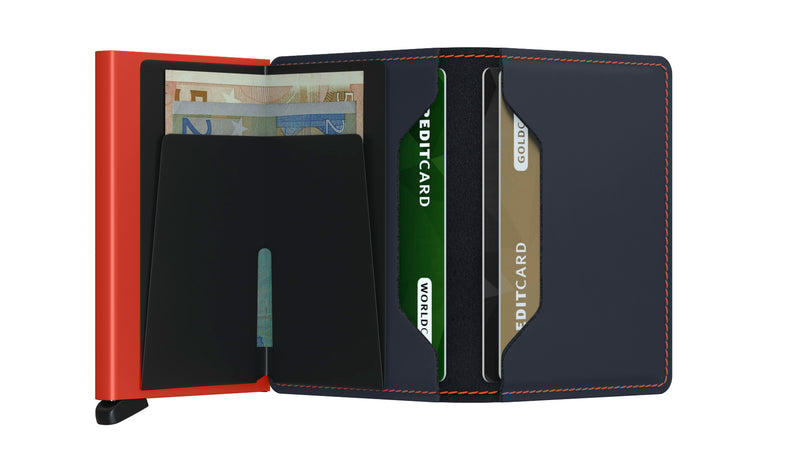 Slimwallet Matte - Night Blue & Orange