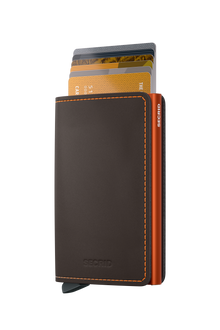 Slimwallet Matte - Truffle & Orange