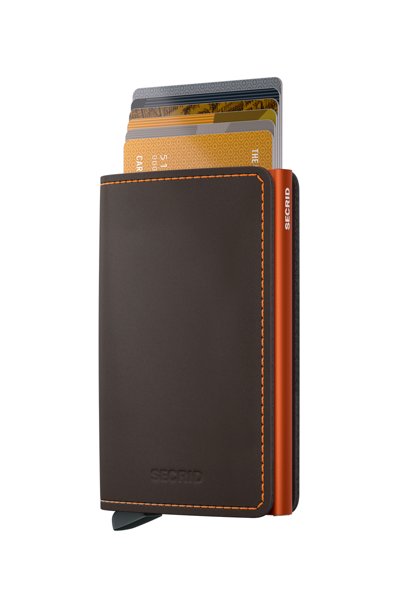 Slimwallet Matte - Truffle & Orange