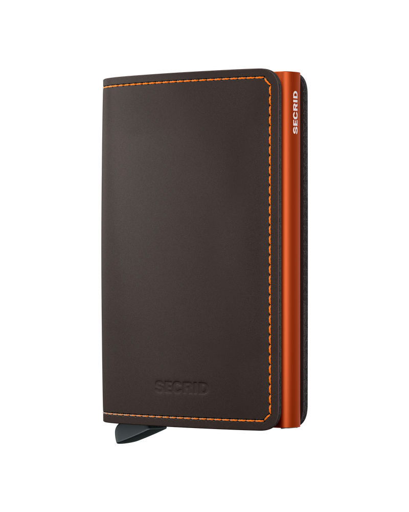 Slimwallet Matte - Truffle & Orange