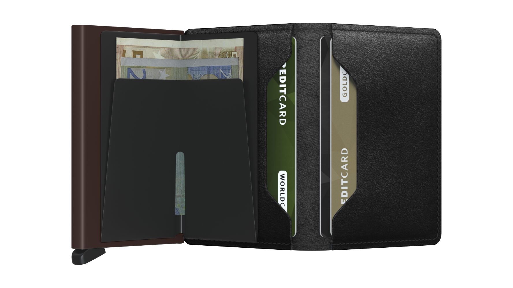 Slimwallet Original - Black-Brown
