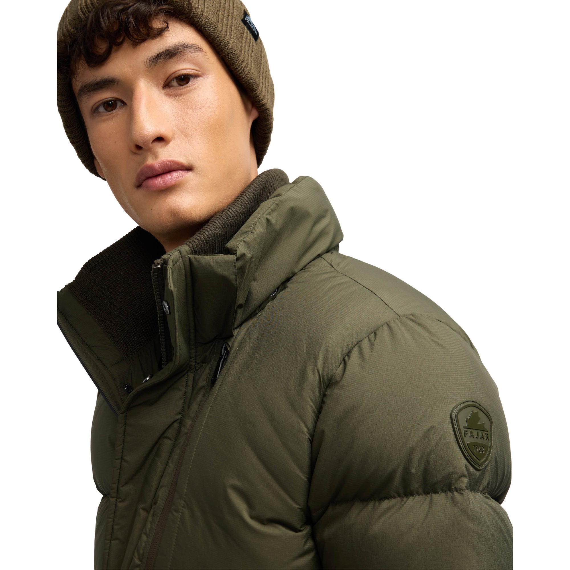 Army Jericho Mens Puffer With Removable Hood And Multi Zip Pocket