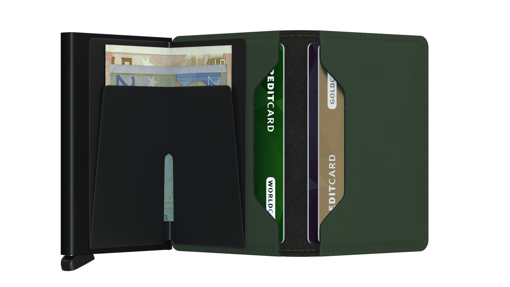 Slimwallet Matte - Green-Black