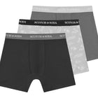 3 Pack Cotton Stretch Boxer - Blue & Grey