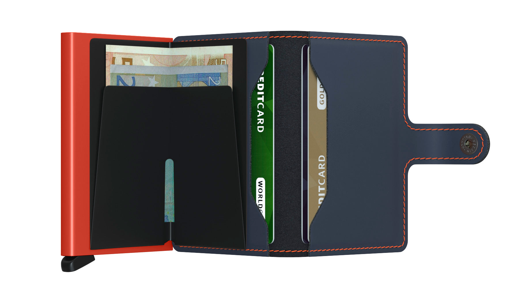 Miniwallet Matte - Night Blue & Orange