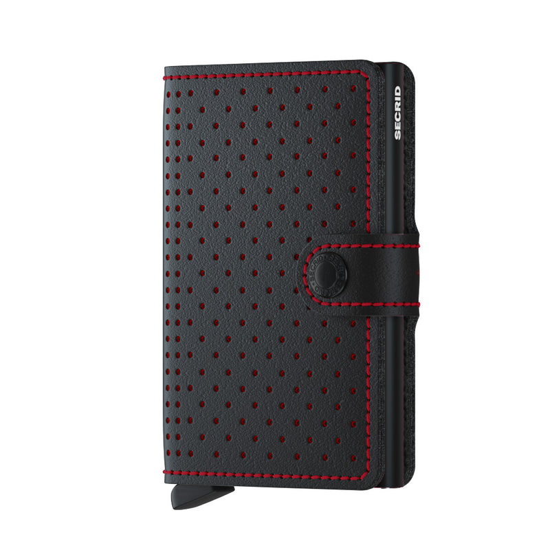 Miniwallet Perforated Black-Red