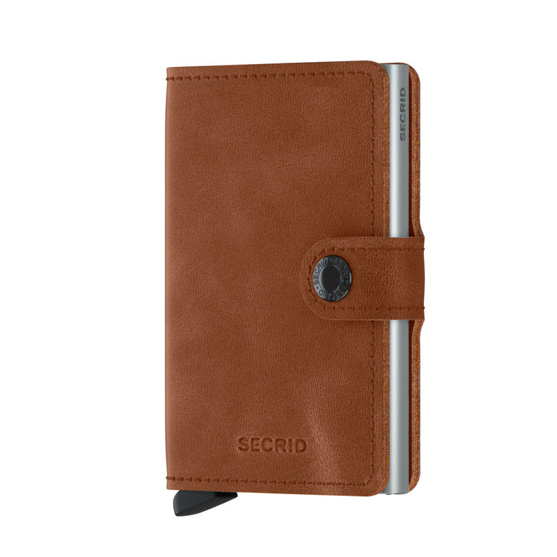 Miniwallet Vintage Cognac-Silver