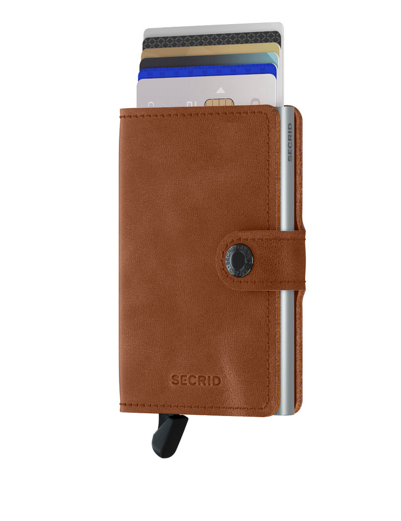 Miniwallet Vintage Cognac-Silver