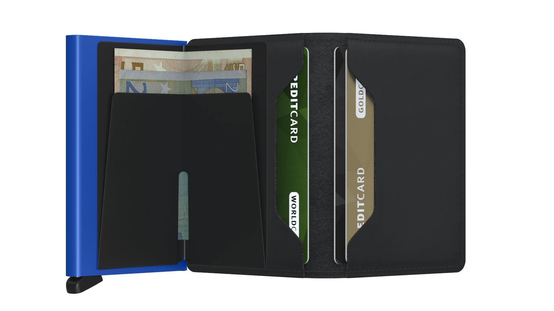 Slimwallet Matte - Black & Blue