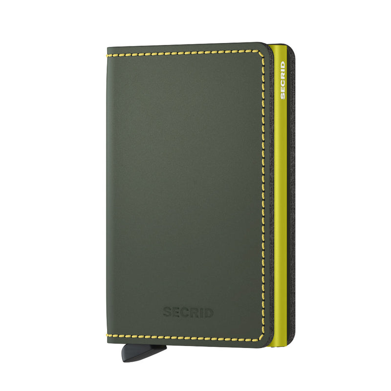 Slimwallet Matte Green & Lime