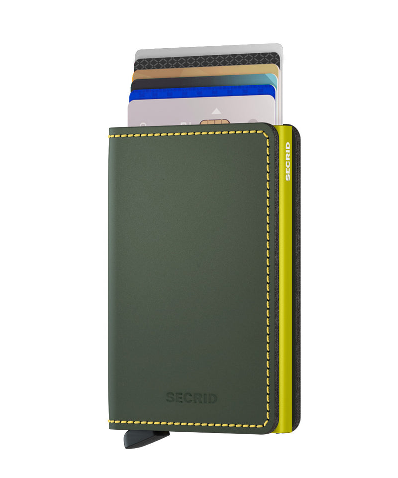 Slimwallet Matte Green & Lime
