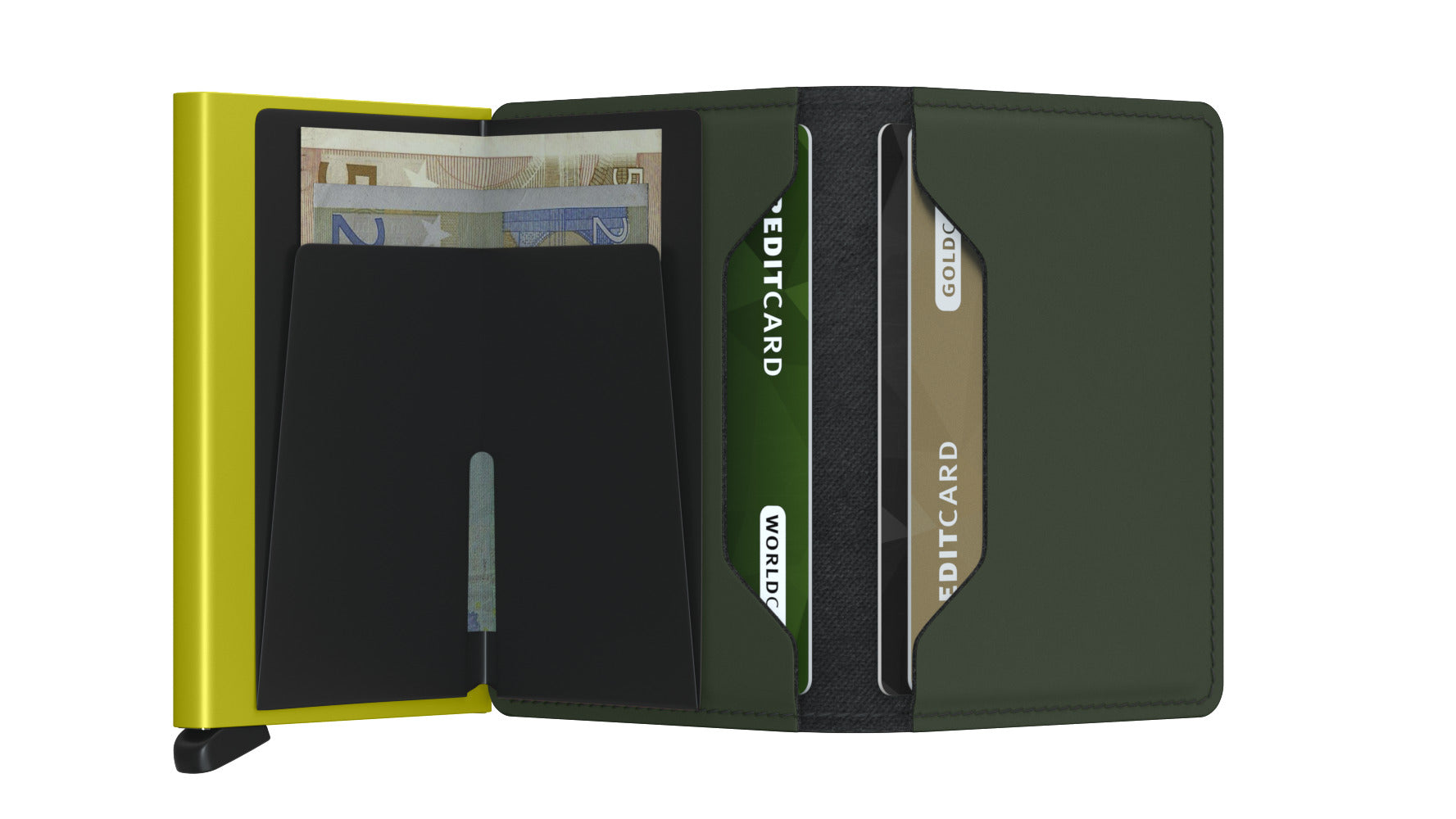 Slimwallet Matte Green & Lime