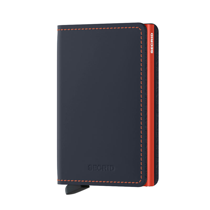 Slimwallet Matte - Night Blue & Orange