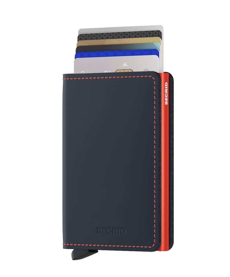 Slimwallet Matte - Night Blue & Orange