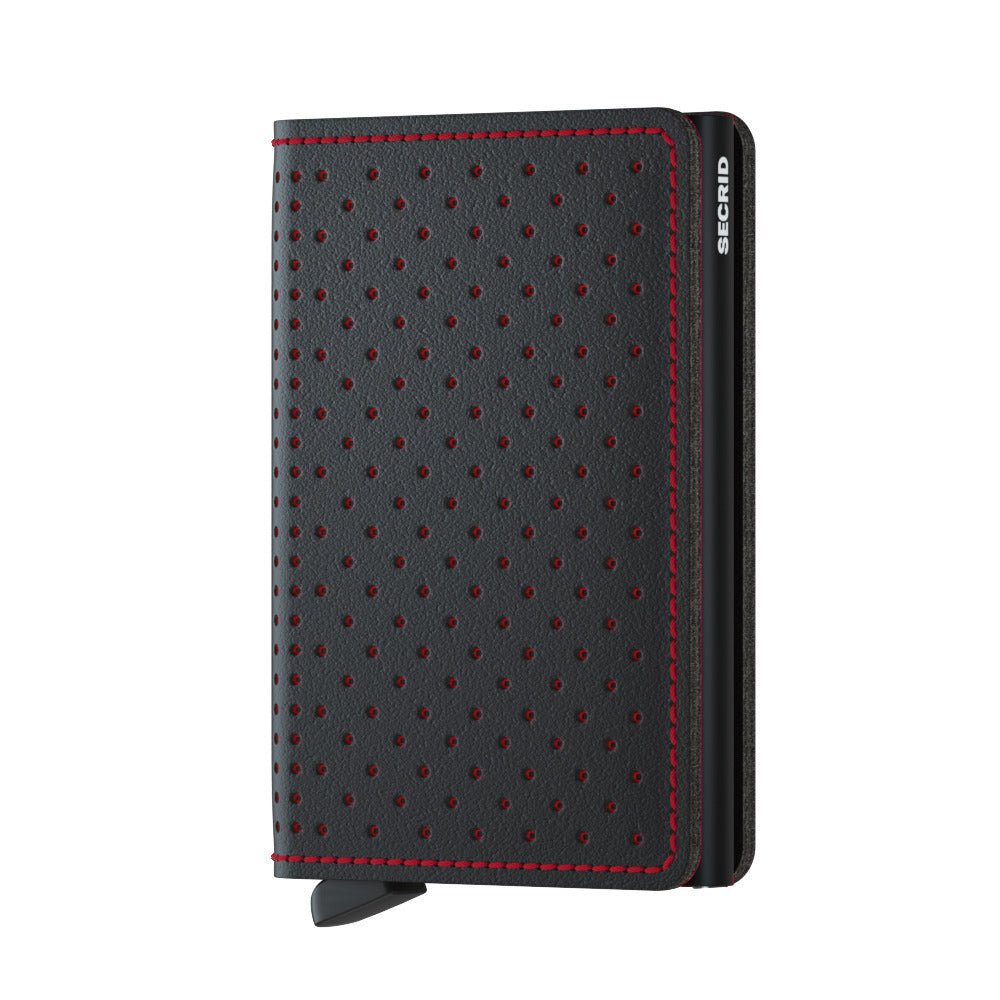 Slimwallet Perforated Black-Red