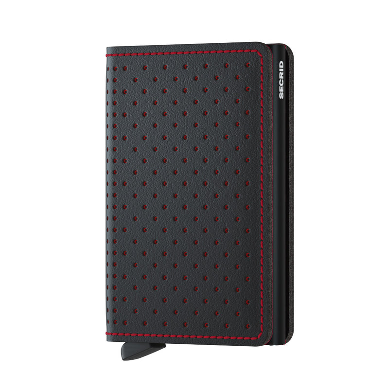 Slimwallet Perforated Black-Red