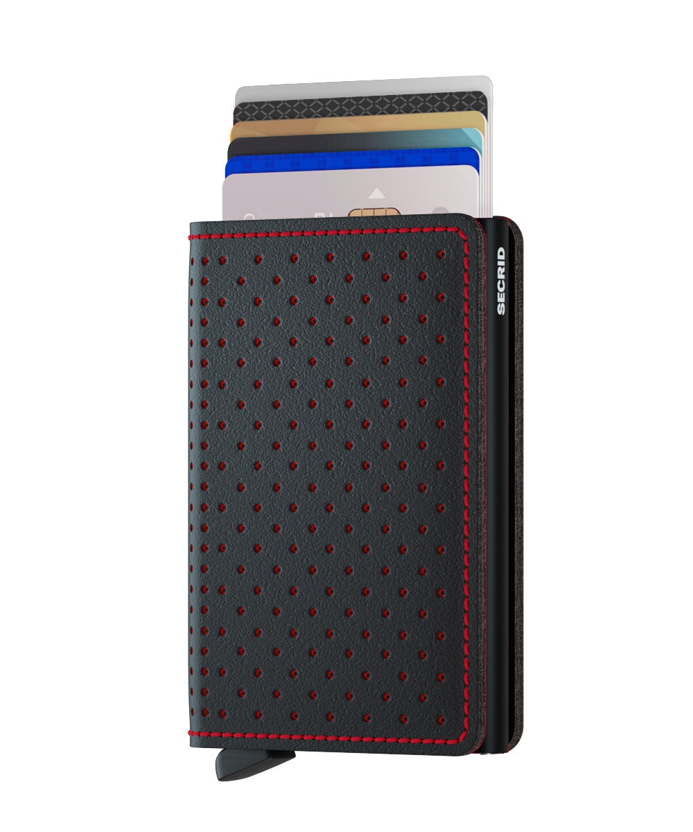 Slimwallet Perforated Black-Red