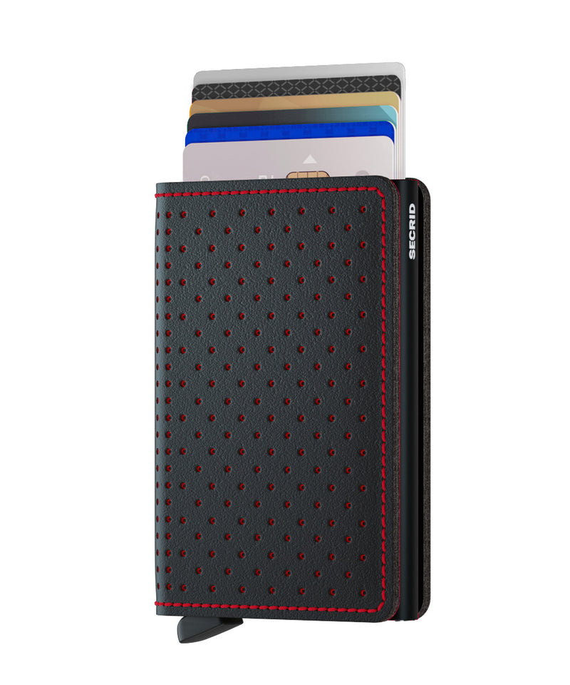 Slimwallet Perforated Black-Red