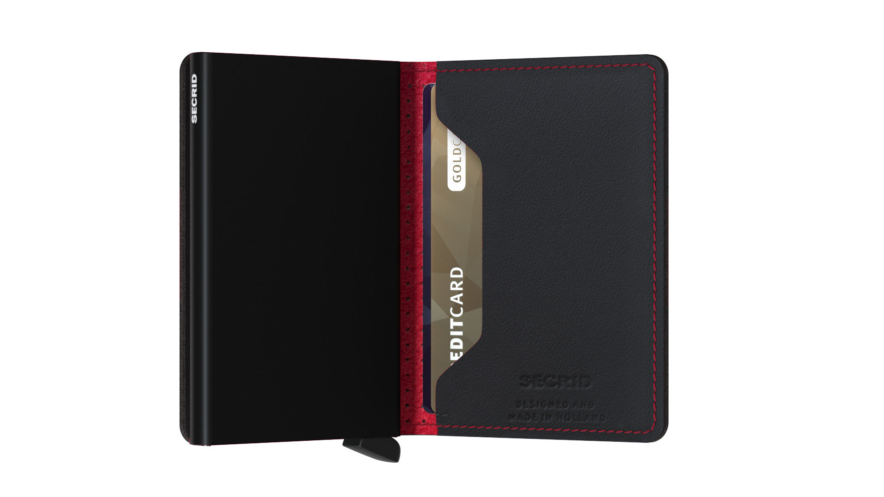 Slimwallet Perforated Black-Red
