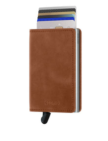 Slimwallet Vintage Cognac-Silver
