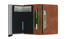 Slimwallet Vintage Cognac-Silver