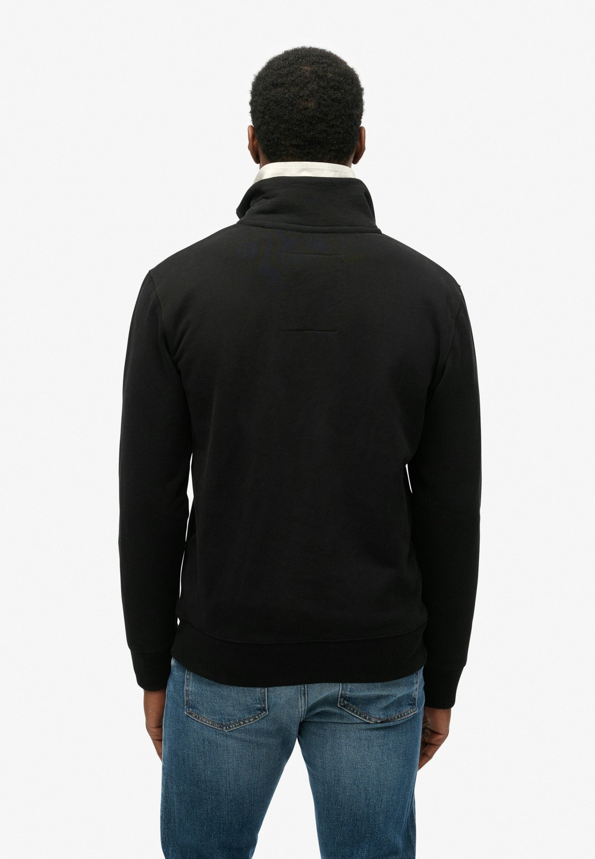 Essential Logo Half Zip - Black-2