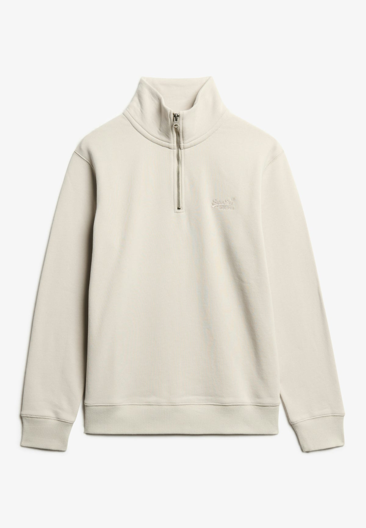 Essential Logo Henley - Light Stone Beige-4