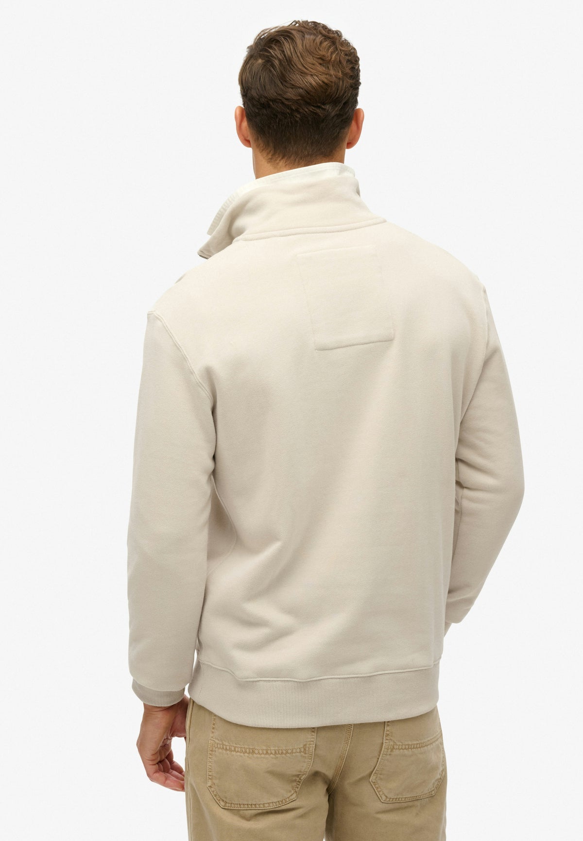 Essential Logo Henley - Light Stone Beige-2