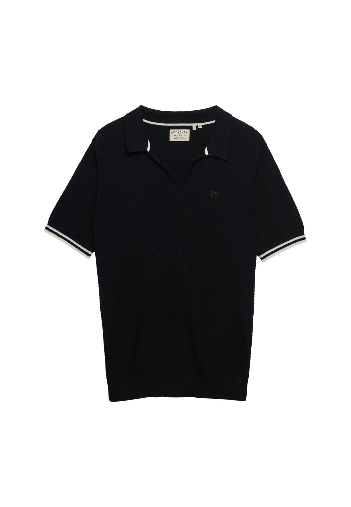 Johnny Collar Knitted Polo - Black-5