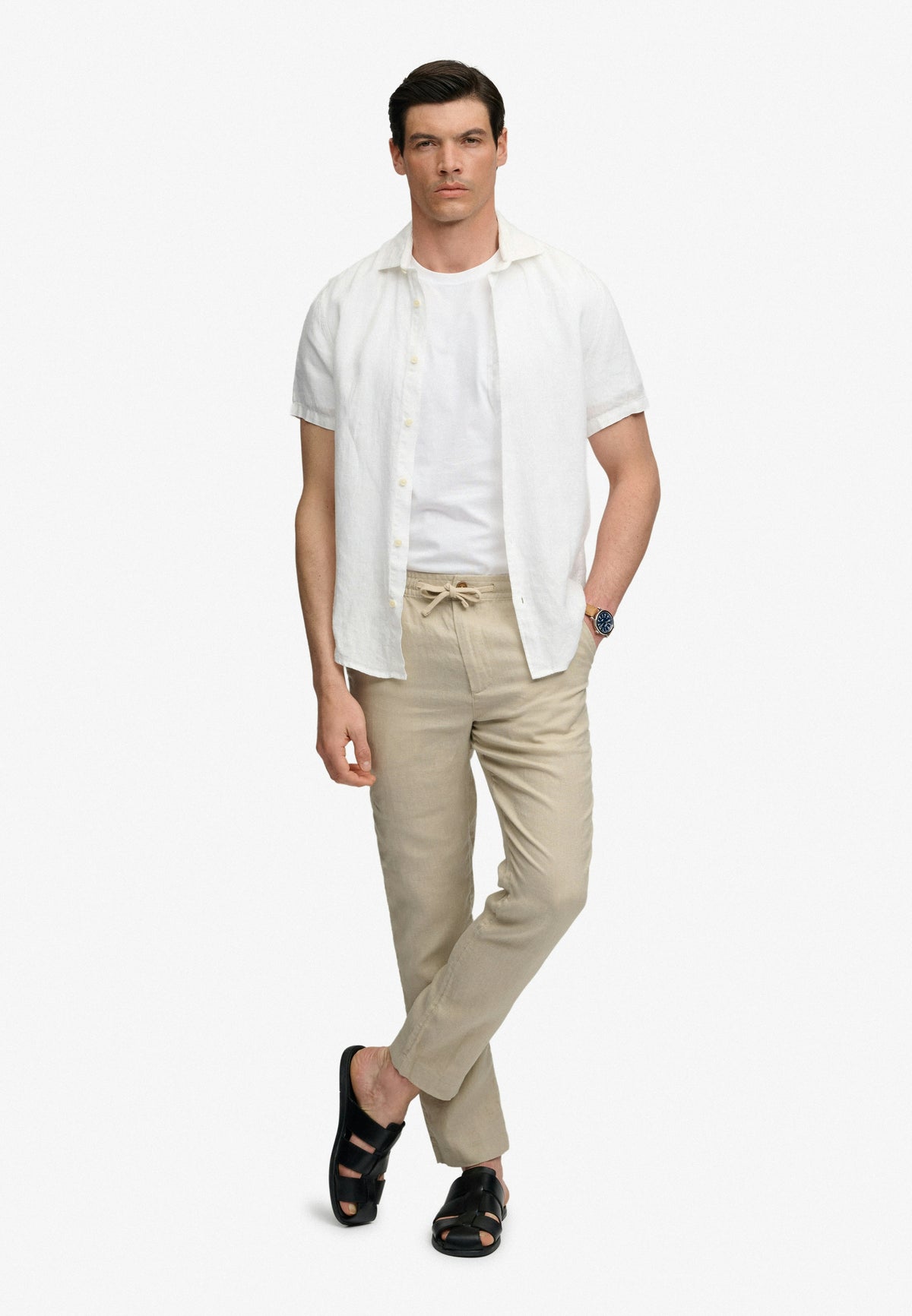 Merchant Linen Pant - Sand-3