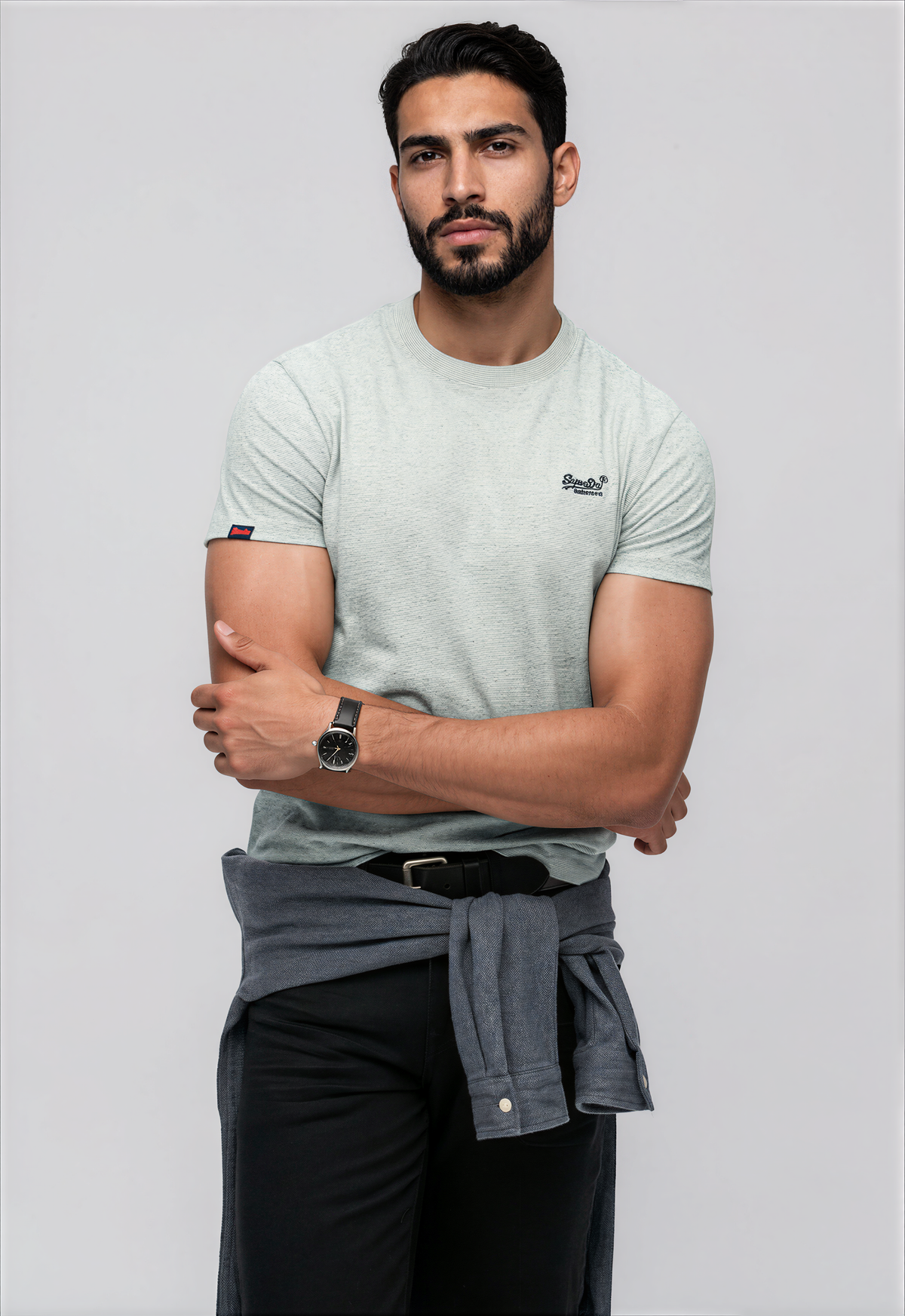 Essential Logo Tee - Light Grey Grindle Feeder