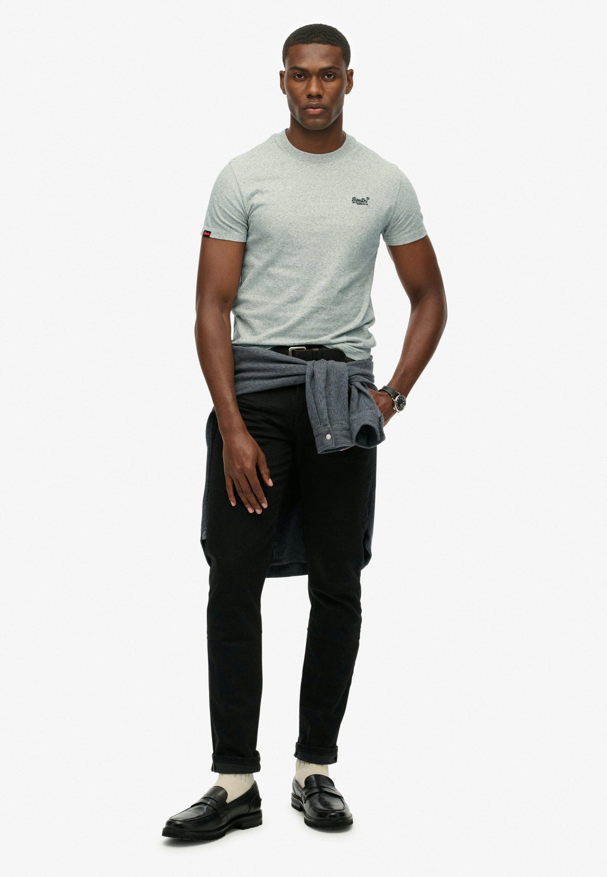 Essential Logo Tee - Light Grey Grindle Feeder-3
