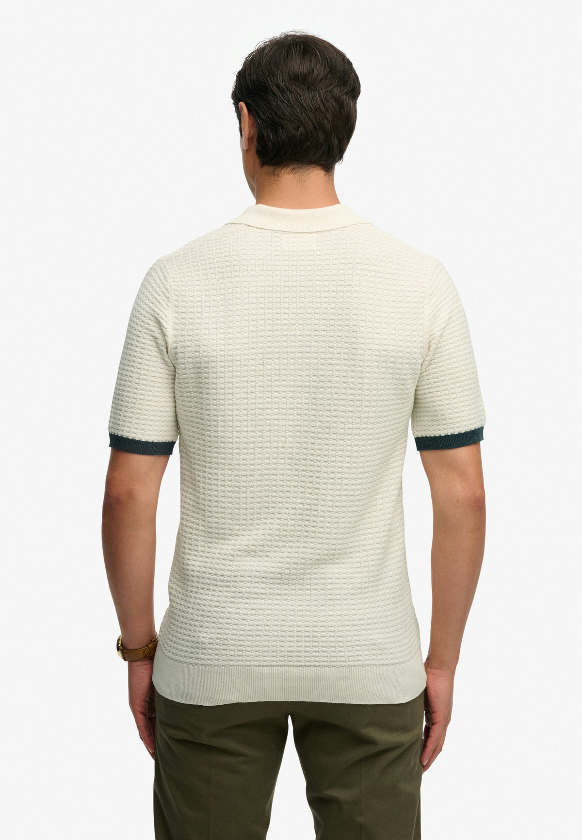 Johnny Collar Knitted Polo - Classic Cream-2