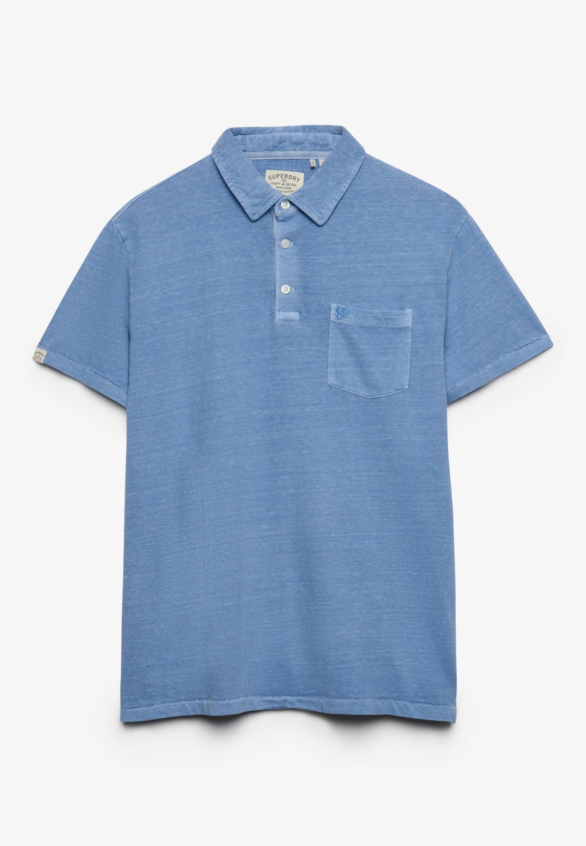 Classic Cotton Linen Polo - Vibrant Blue-6
