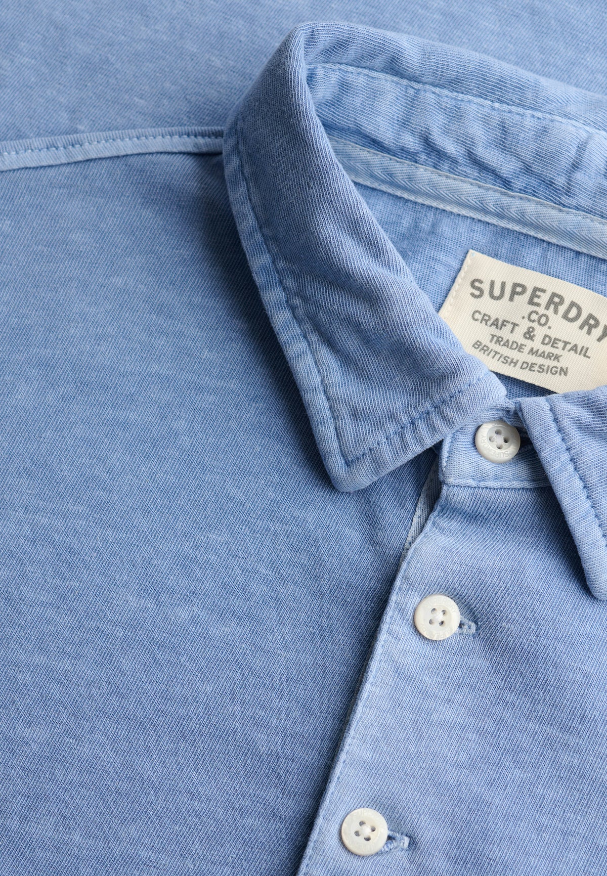 Classic Cotton Linen Polo - Vibrant Blue-7