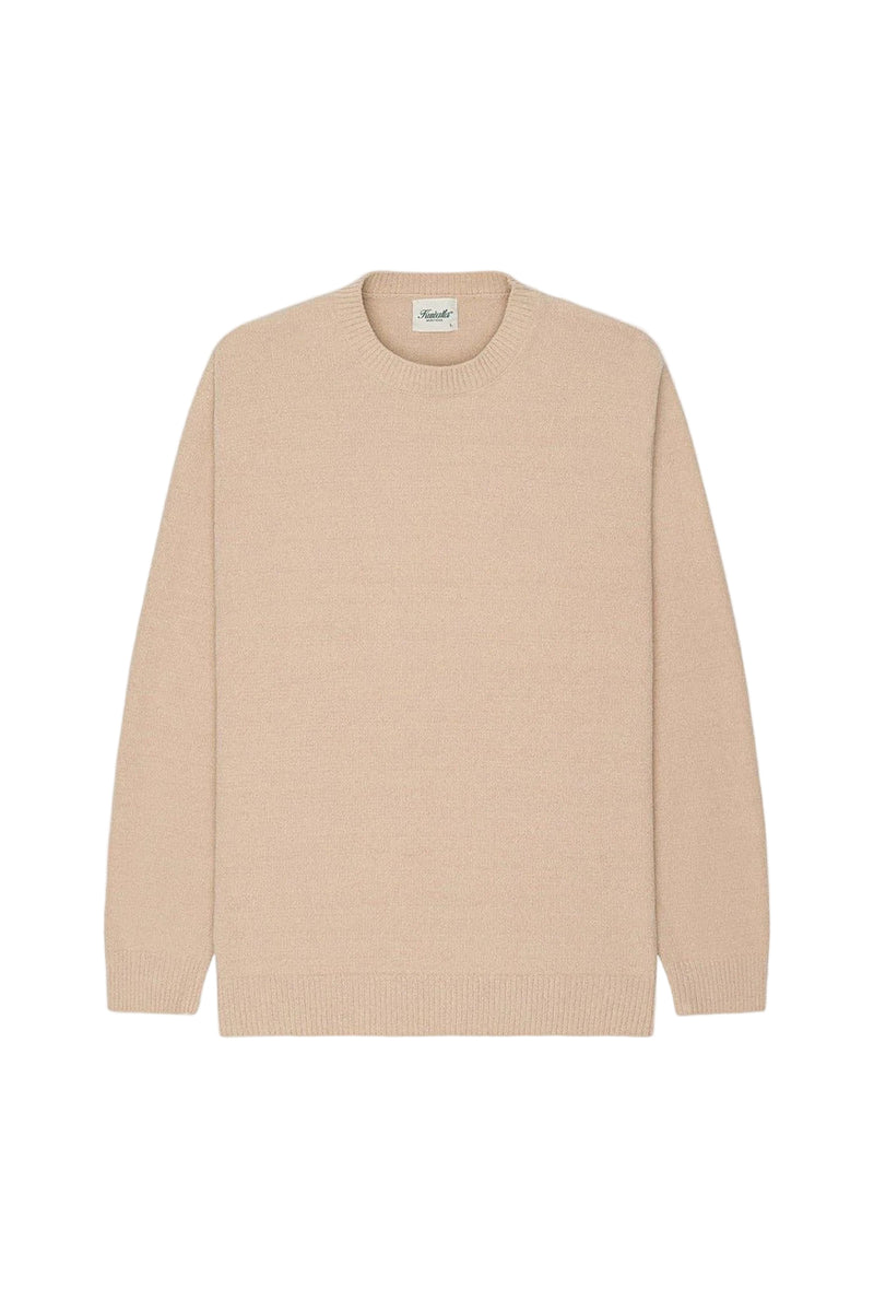 Textured Knit Crew - Beige