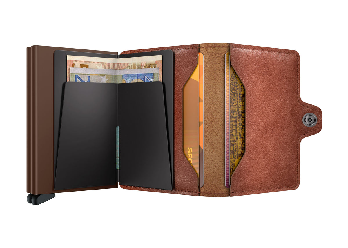 Twinwallet Vintage - Cognac Brown-3
