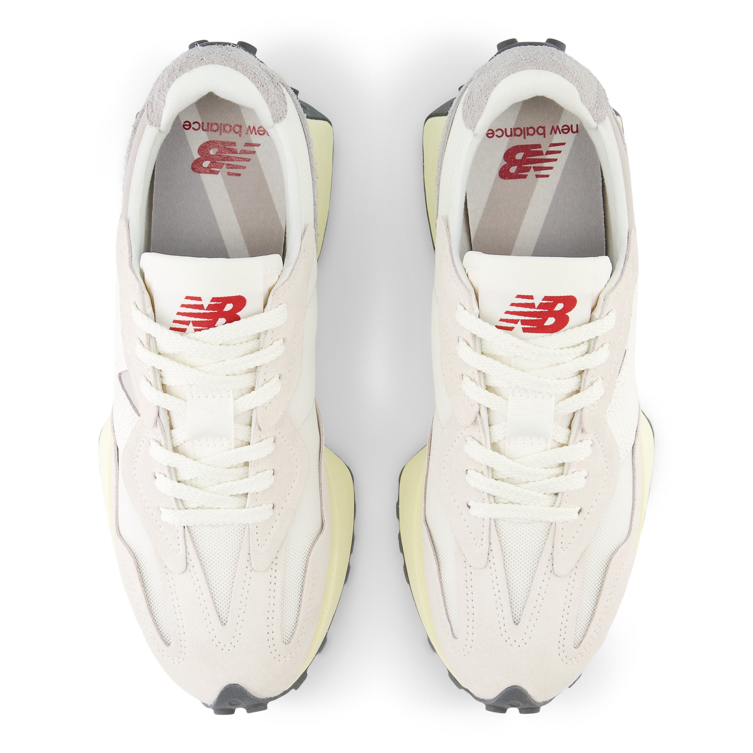 White & Grey 327 Sneakers