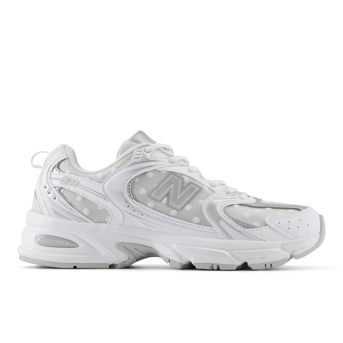 530 - White with silver metallic