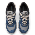 Navy & Green 574 Sneakers