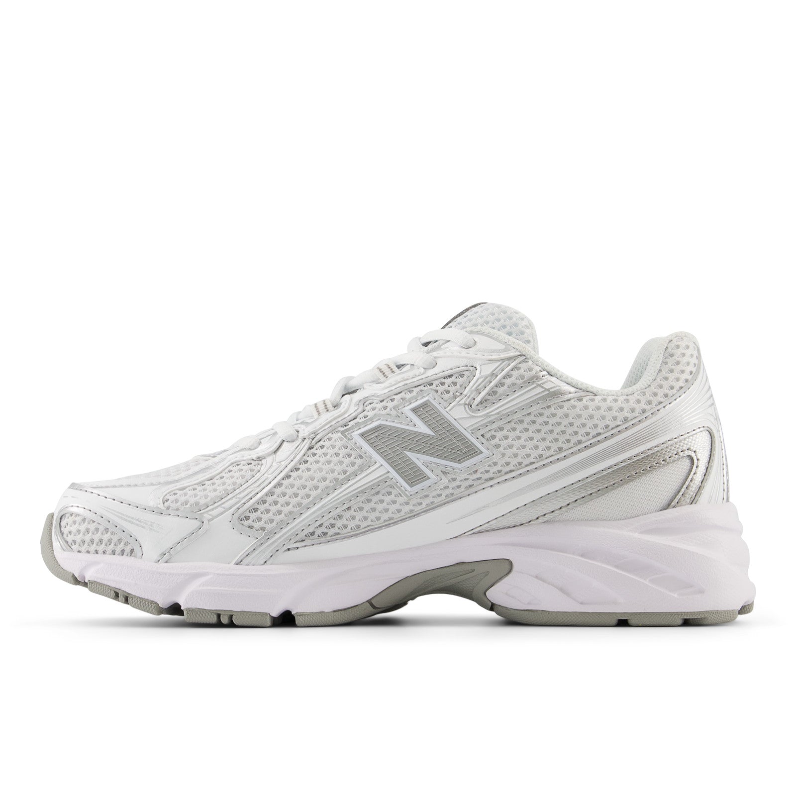 740 - White & Silver Metallic