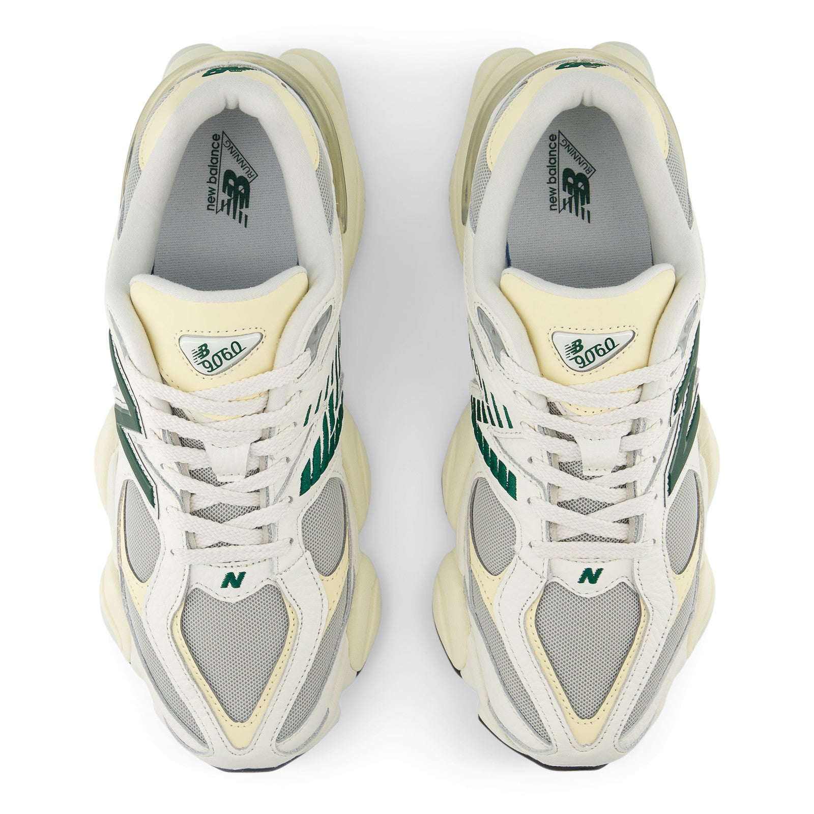White & Green 9060 Sneakers