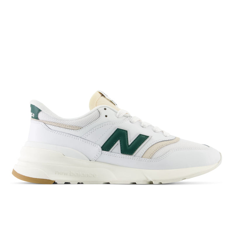 White & Green 997 Sneakers
