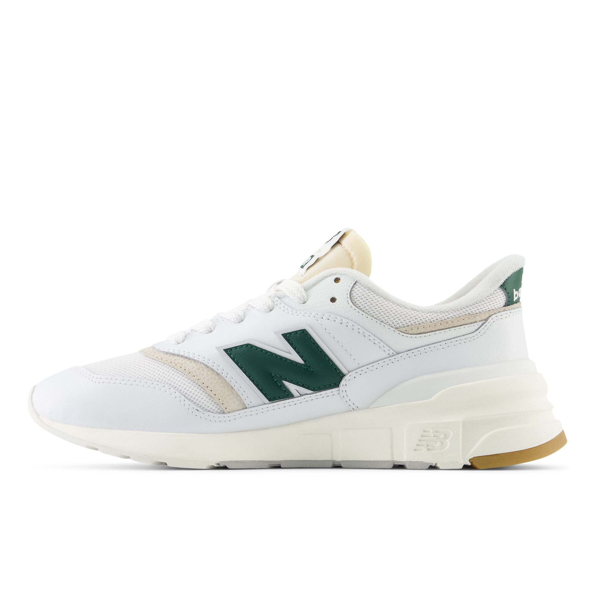 White & Green 997 Sneakers