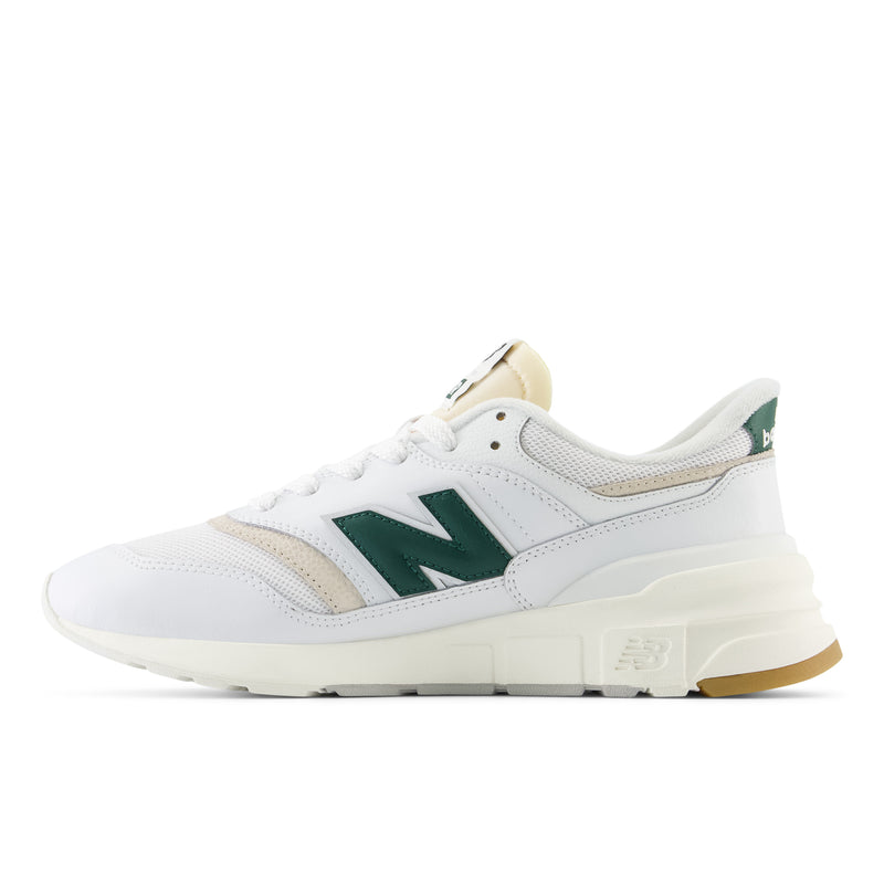 White & Green 997 Sneakers