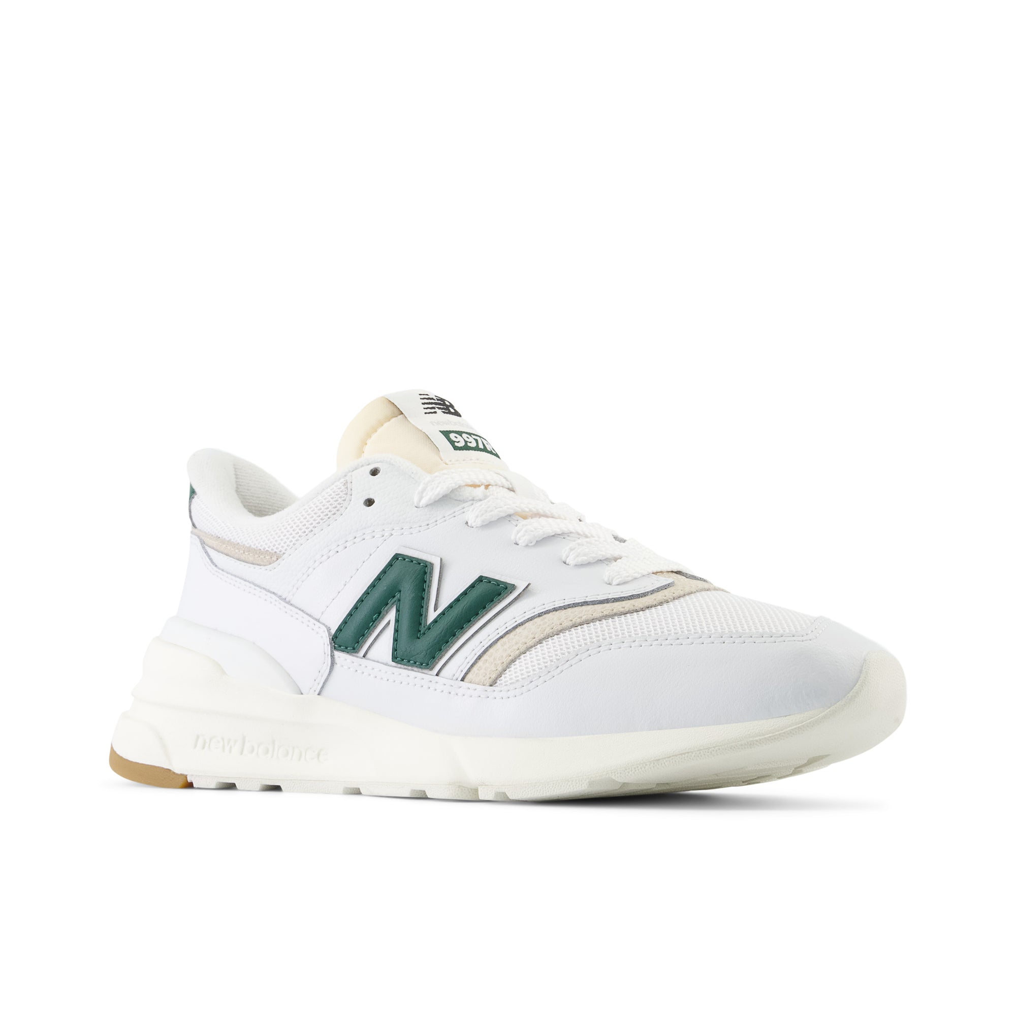 White & Green 997 Sneakers