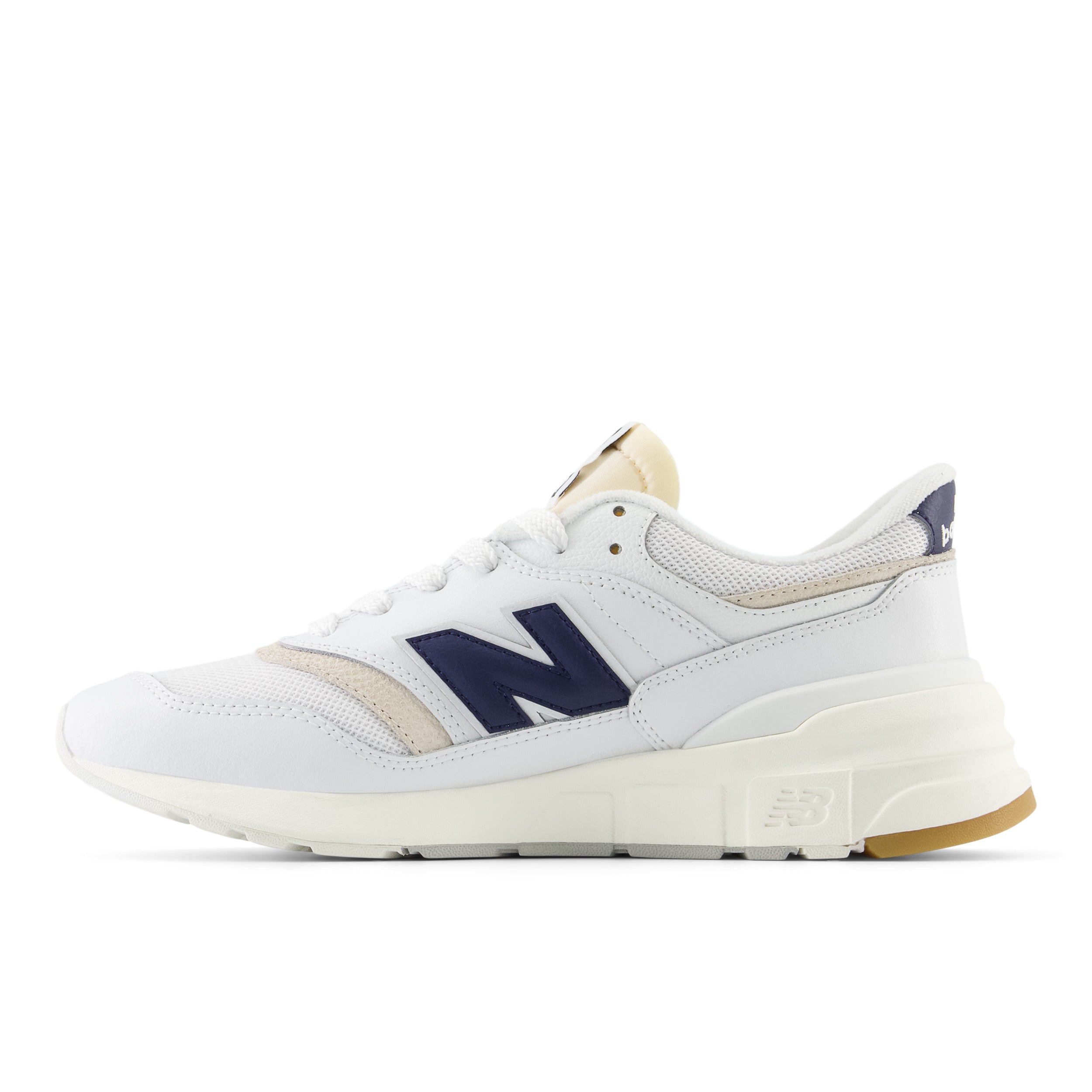 White & Blue 997 Sneakers